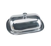 Beurrier en acier inoxydable avec couvercle pour gâteau, pain, fruits, récipient de stockage pour réfrigérateur ou magasin de gâteaux, plateau de service de petit déjeuner, assiette à beurre