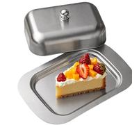 Beurrier en avec Couvercle | Plateau conservation en pour cuisine,Support Pour Beurre | Pour Comptoir Réfrigérateur Salle À Manger Petit-Déjeuner Vacances Dîner Fromage À La Crème Dessert Pâtisserie