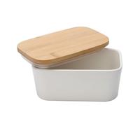 Beurrier en émail avec couvercle - Beurrier isotherme en porcelaine - Style rétro français - Avec couvercle hermétique - Multifonctionnel - 500 ml