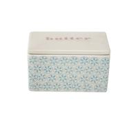 Beurrier en grès bleu, style nordique, avec inscription - Bloomingville, Patrizia - 9x13x7 cm