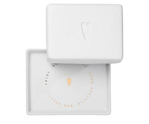 Beurrier en PET 1/4 - Motif cœur - 10 x 6 x 8 cm
