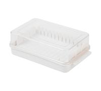 Beurrier en plastique : beurrier avec couvercle transparent pour crème et fromage, beurrier pour beurre East West Coast