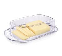 Beurrier - Excellent Houseware - Plastique Transparent - 17,5x11,5x4,5 cm - Couvercle Inclus