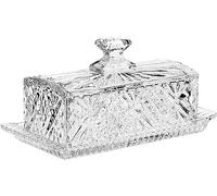 Beurrier en verre avec couvercle transparent, magnifique récipient à beurre, récipient alimentaire for maison, hôtel, restaurant, bar