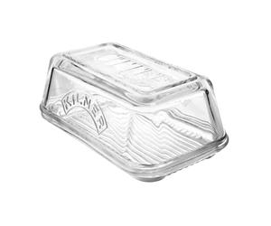 Beurrier en verre avec plat et couvercle Kilner