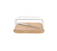 Beurrier en verre/bambou avec couteau NBA152