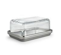 Alessi ES03 - Beurrier Design en Acier Brillant Avec Couvercle en Verre