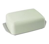 Fackelmann Beurrier avec Couvercle en Plastique 16 × 10 cm | Beurre protégé au frigo, Format 16 x 10 cm, Plastique léger, Gris sobre, Passe au lave vaisselle