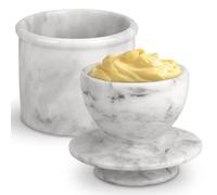 Beurrier Français avec Couvercle Marbre Beurrier à Eau Pot à Beurre Conteneur de Beurre Cruche au Beurre Blanc