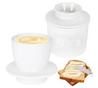 Beurrier Français Avec Couvercle,Pot À Beurre En Porcelaine, Cloche À Beurre,Baratte À Beurre,Pot À Beurre Français,Cloche À Beurre En Céramique,Avec Couteau À Beurre,Pour Beurre Frais Aromatisé