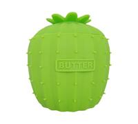 Beurrier français, plat recouvert de silicone, conservation hermétique pour une tartinade douce, capacité de 238,1 g, parfait pour le comptoir de cuisine, disponible en vert foncé et vert clair, jaune