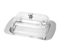 Beurrier Lot de 2 beurriers en acier inoxydable avec couvercle, plateau à fromage solide Pour La Cuisine