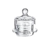 Beurrier Lot de 2 beurriers en verre transparent avec couvercle for comptoir, petits ronds for réfrigérateur, joli cristal Pour La Cuisine