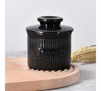 Beurrier porcelaine, Beurrier en porcelaine, Pot à beurre avec couvercle, Beurrier a eau, Conteneur à beurre gaufré pour beurre mou