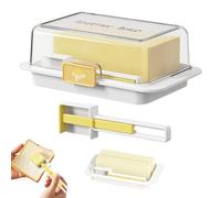 Beurrier - Porte-beurre - Cloche à beurre rectangulaire - Boîte de rangement en ABS solide avec couvercle et cuillère à beurre pour un rangement hygiénique | Idéal pour la cuisine, la table de