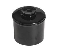 Beurrier Pot à beurre for comptoir avec couteau Beurre tartiner la demande en céramique de style cloche Beurrier couvercle(Black)