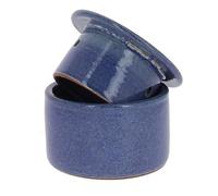 Beurrier - Poterie Turgis - Grès bleu - 210g - Made in Calvados - Conservation du beurre
