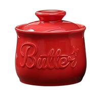 Beurrier pour comptoir avec ligne d'eau, beurrier français vert foncé pour comptoir, beurrier avec couvercle