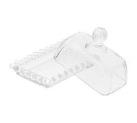Beurrier Pratique en Verre avec Couvercle, Récipient de Conservation | Soirée Halloween, Assiette pour Beurre Élégante, Fraîcheur du Beurre ou Fromage, Table de Dîner