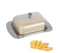 Beurrier - Récipient de stockage à beurre en céramique, beurrier moderne et scellé avec couvercle, compartiment de rangement élégant pour comptoir, bac à beurre facile à nettoyer, stockage