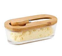Beurrier,Récipient en verre carré hermétique de 300 ml | Beurrier avec Couvercle pour Plan de Travail | Maison, réfrigérateur, bureau, appartement, dortoir, pique-nique, camping,