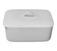 Beurrier rectangle 12,5x8,3 cm - Porcelaine Girard - Blanc - Porcelaine Blanc G