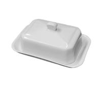 Girard – Beurrier rectangulaire 250 g en porcelaine – blanc