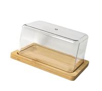 Beurrier rectangulaire avec couvercle transparent - Plateau de rangement pour fromage - Boîte facile à utiliser