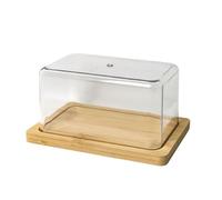 Beurrier rectangulaire avec couvercle transparent - Plateau de rangement pour fromage - Facile à utiliser