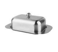 Beurrier rectangulaire en acier inoxydable avec couvercle, plateau de rangement à fromage et boîte support pour cuisine, réfrigérateur à table, passe au lave-vaisselle