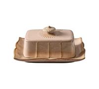 Beurrière Assiette à gâteau dessert beurrier en céramique Cuisine | Beurrier(Bruin)