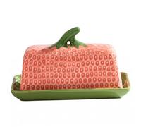 Beurriers en céramique, beurrier mignon à motif de fraise avec couvercle, récipient pour noël, Style 2