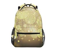 BEUSS Art Des Lumières Dorées Cartable Sac à Dos Ecole étudiant Scolaire d'ordinateur pour Voyage Ados Filles Garçons Enfant