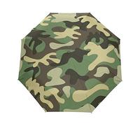 BEUSS Parapluie Pliable Pliant Ouverture Automatique Camouflage Militaire Vert Coupe-Vent pour Voyager Plage Femmes Enfants Homme Fille