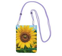 Beutiful Sac à bandoulière tournesol pour femme et homme - Mini sac à main étanche pour téléphone portable - Petit sac à bandoulière avec sangle réglable - Pochette de voyage pour téléphone portable