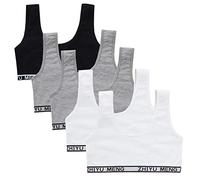 Bevalsa Lot de 5 Filles Brassieres Dentelle,Bra sous-vêtements Bustier Fille Soutien-Gorge de Sport Crop Tops Haut Bandeau Lingerie 10-16ans,Multicolore 8,Taille Unique