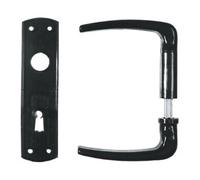 Bever & Klophaus Set de poignées Serrure universelle pour coffret BB noir 55mm VK 8mm Quantité:1