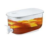 Beverage Dispenser, Water Container Fridge, 10.82x6.10x5.51 inches 4L Cold Kettle with Faucet, Iced Drink Dispenser Refrigerator, Portable Juice, Lemonade Server for Parties, Home