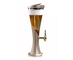 Beverage Tower Colonne de bière avec refroidissement de glace, distributeur de boissons de 3 L avec robinet, tube de glace et lumières, idéal pour les fêtes, les bars et la maison, distributeur de