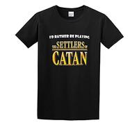 Beverly Bblythe I'd Rather Be Playing The Settlers of Catan Board Game Funny Cotton Round Neck Shirt for Men Size XXL
