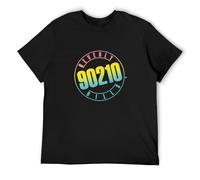 Beverly Hills 90210 Color Blend Heather Men's T-Shirt Unisex Black Cotton Print Tee Shirts XXL