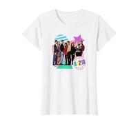 Beverly Hills 90210 Group Retro Poster T-Shirt, Femme, Blanc, XXL