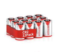 BEVIGOR Batterie Lithium CR2, 900mAh 3V Haute Puissance Longue Durée Batterie Lithium CR2 pour Caméras, Télémètres De Golf, Lampes De Poche Et Autres Appareils, Pack De 12, Non-Rechargeable