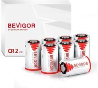 Bevigor Lot de 8 piles au lithium CR2 900 mAh 3 V haute puissance CR2 non rechargeables pour appareil photo, télémètre de golf, lampes de poche et autres appareils