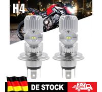 BEVINSEE 2 ampoules de phare de moto H4 LED, faisceau Hi-Lo, 6000K blanc, 12V, installation facile, plug and play