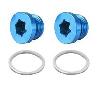 Bevinsee Boîtier de thermostat d'huile Billet en aluminium - Prise uniquement Compatible with moteur N54 N55 S55, boîtier thermostatique Compatible with E90/E91/E92/E93 335i, E82/E88 135i, bleu