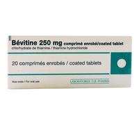 Bévitine 250mg Chlorhydrate De Thiamine 20 Comprimés Enrobés