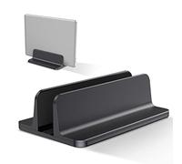 Bewahly Support Ordinateur Portable Vertical, Support PC Portable en Aluminium Réglable Bureau Laptop Stand pour MacBook Pro/Air, iPad, Surface, HP, Lenovo, Tablette et Autre Laptops - Noir