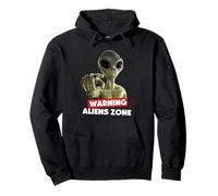 Beware of Aliens Warning Area 51 Illustration Graphic Sweat à Capuche