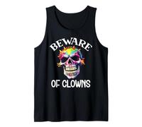 Beware of Clowns Scary Clown Skull Rainbow Clown Skeleton Débardeur